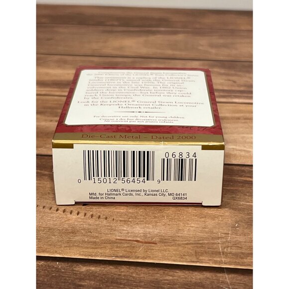 2000 HALLMARK KEEPSAKE ORNAMENT QX6834 THE TENDER LIONEL GENERAL STEAM TRAIN - Picture 3 of 10